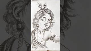 Krishna ji drawing 🙏🏻🌼🍂ll part 3 #art #drawing #radha #krishna#radhakrishna #sketch#painting#shorts