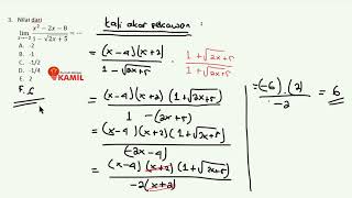 Matematika Wajib Kelas 11 : Pembahasan Soal Latihan Ujian Semester 2 (1-10 : Limit dan Turunan)