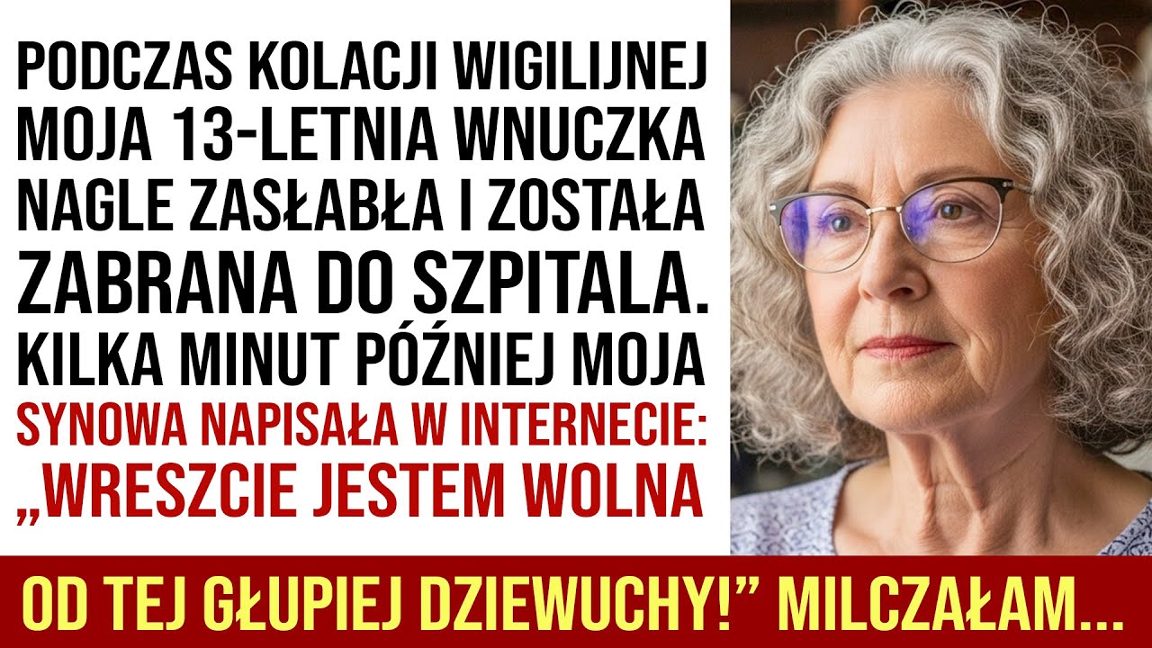 Babcia ciężko westchnęła i powoli podniosła wzrok znad zdjęcia. Rodzinny obiad, który miał być spokojny, zamienił się w koszmar. Wszystko z powodu Karoliny, która od tygodni zachowywała się, jakby...