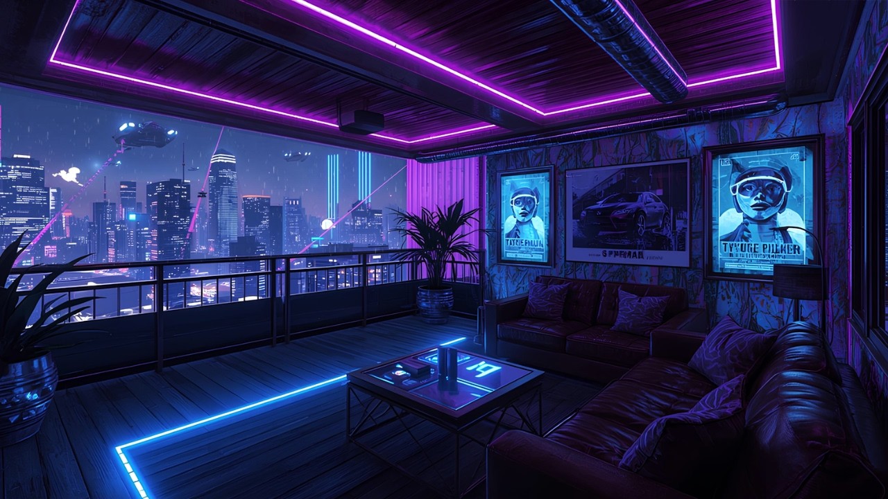 Balcony After Midnight 🌧 Lofi Rain for Sleep, Study & Relax