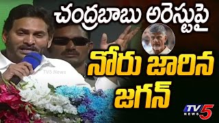 జారిన జగన్..! Jagan Mohan Reddy First Reaction about CHandrababu Naidu Arrest and in Jail | TV5 News