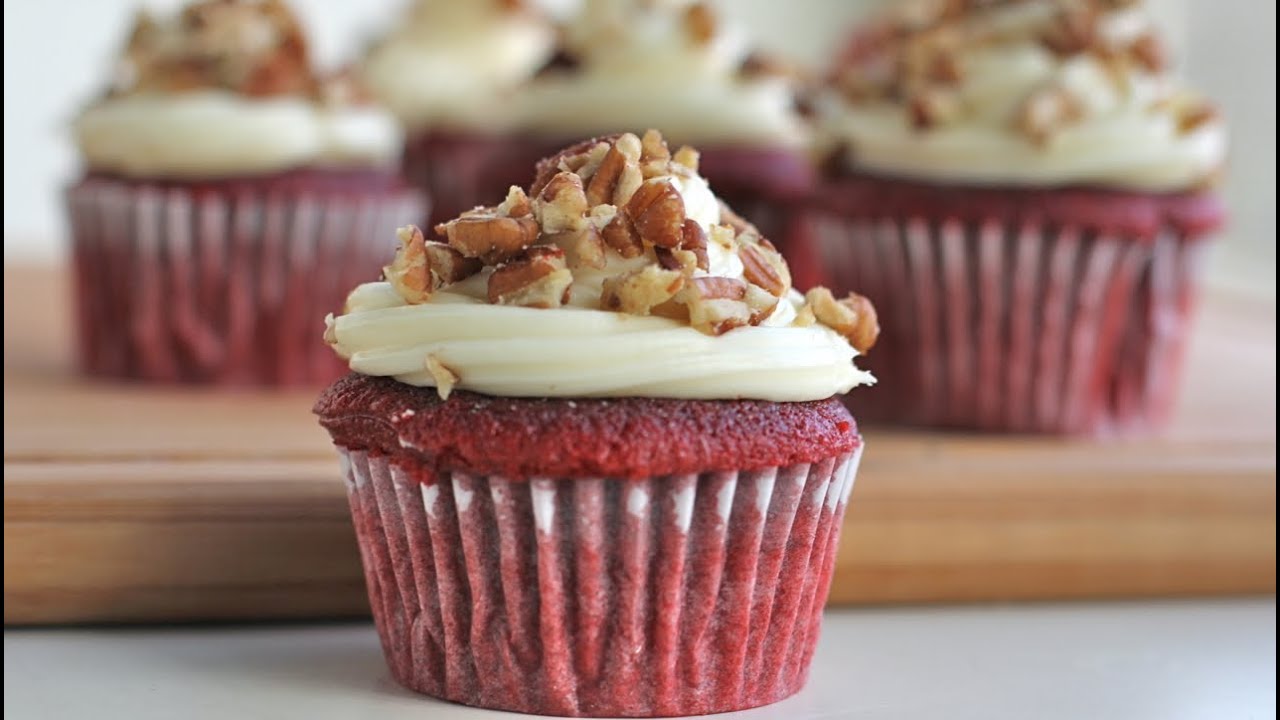 Easy Red Velvet Cupcakes Recipe w/ Cream Cheese Frosting