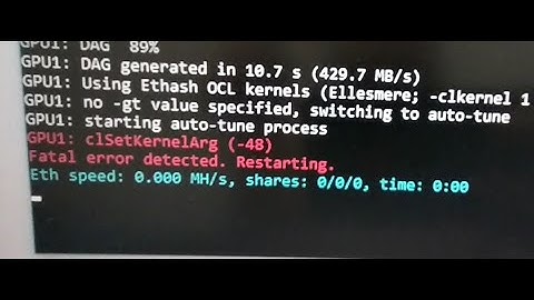 error clsetkernelarg (-48)    رفع این ارور