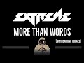 Extreme  more than words cc with backing vocals  karaoke instrumental lyrics