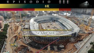 Nuevo estadio Camp Nou EPISODIO III, obras desde el aire a 8K / Barcelona 2024