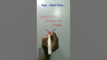What are Vertically Opposite Angles..??? .... Learn it right away