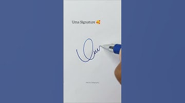 Uma Signature 🥰 | Satish Calligraphy #signature #calligraphy