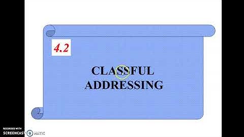 IP Address  Classful addressing