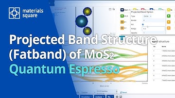 [Materials Square] Projected Band Structure (Fatband) of MoS2 | Quantum Espresso