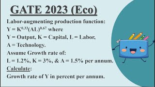 Total Factor Productivity Numerical Problem Solved!