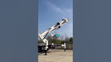 Isuzu aerial work platform truck undergoing on-site testing #Canada export aerial work platform