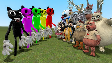 NEW CARTOON CAT ALL COLORS VS ALL DARK DECEPTION CHAPTERS 1-4 NPCs AND OTHER In Garry