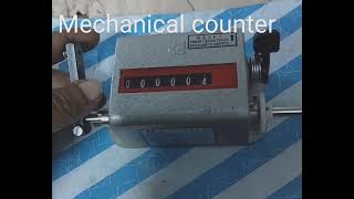 Mechanical counter working