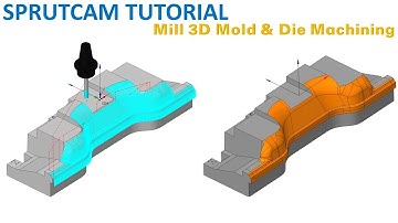 SprutCAM Tutorial #157 | Mill 3D Finishing waterline with Optimize Scallop