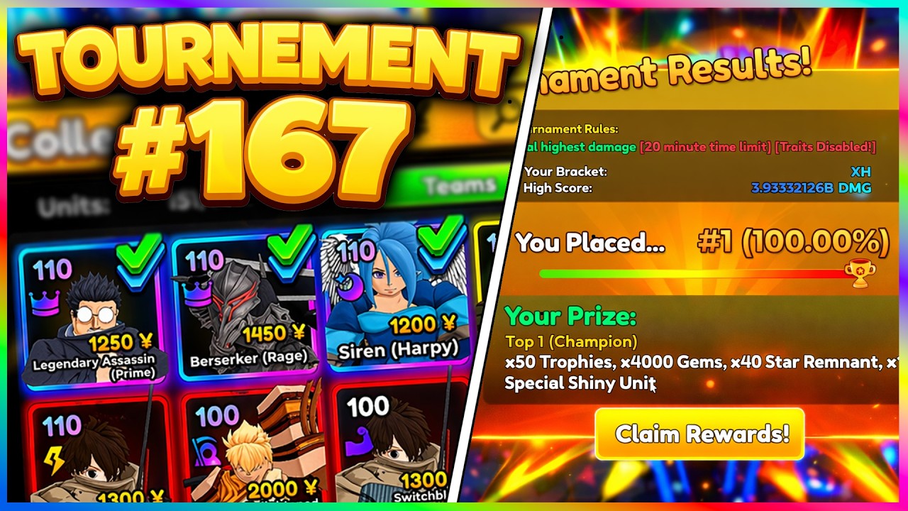 Week 167 Tournament in Anime Adventures - YouTube