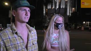 Riley Hubatka and Michael Sanzone party with the Hype House in West Hollywood.