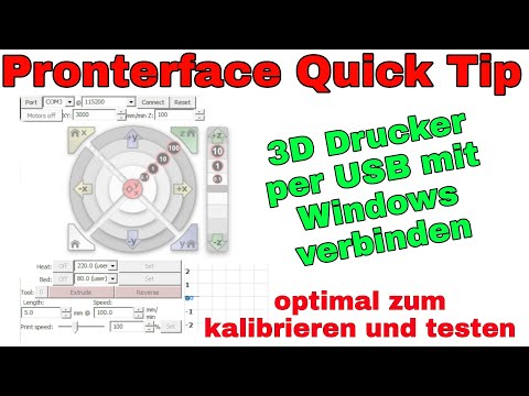 Pronterface - wie verbindet man einen 3D Drucker mit einem Windows PC