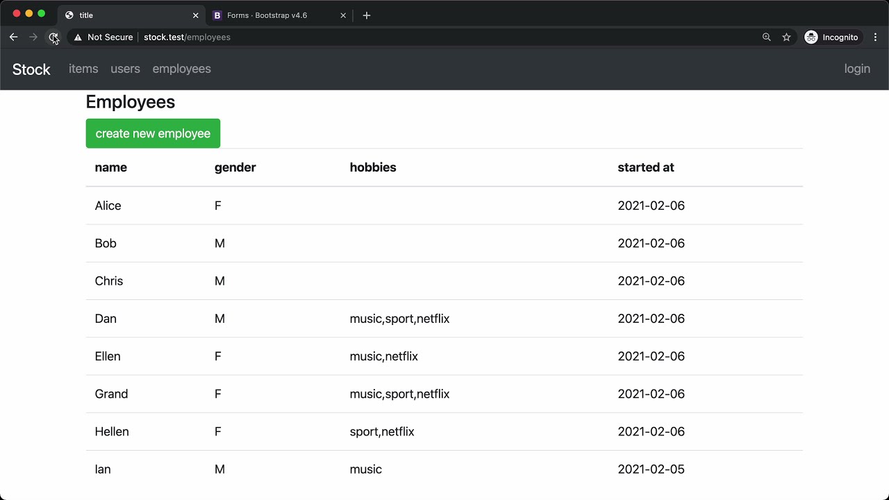 Laravel Date Input