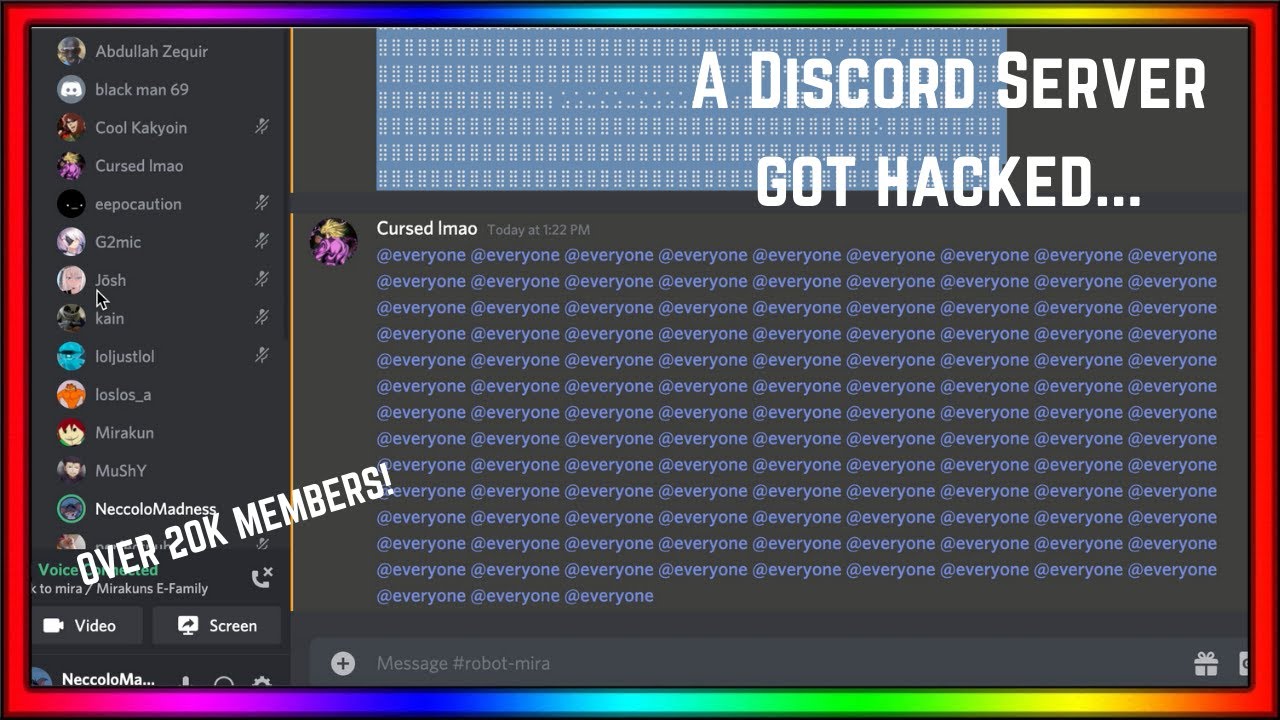 So A Discord Server With 20k Members Got Hacked Abdm Discord Youtube - discord server for trading roblox accounts