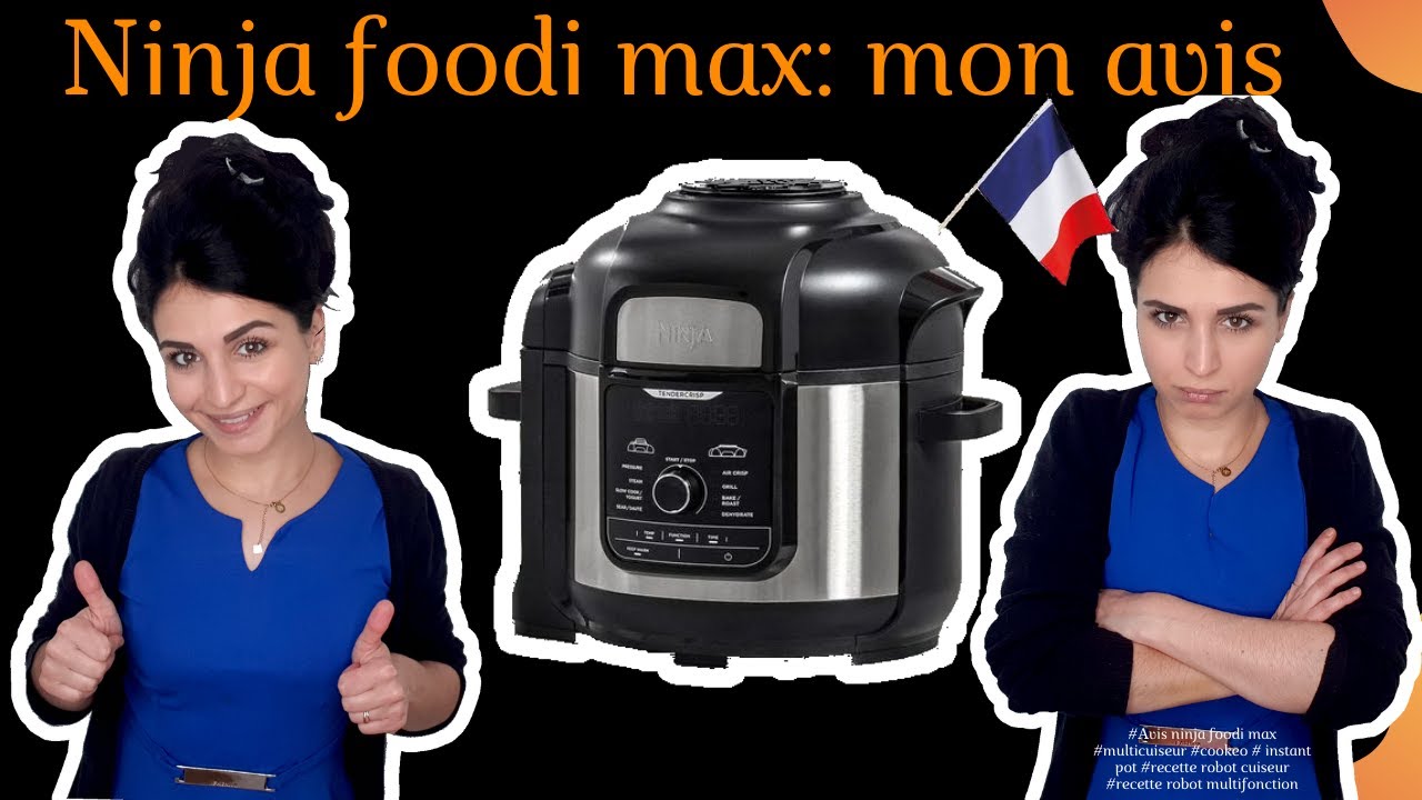 Multicuiseur Ninja Foodi MAX Air Fryer, Smart Lid, 14 fonctions de cuisson  en 1, 7.5L, Cuisson sous pression, Friture à l'air, Cuisson lente, Grill et