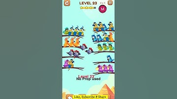 #bird #sort 2 #color puzzle level 23 #birdsort #colour #gaming #viral #trending #shorts #solution