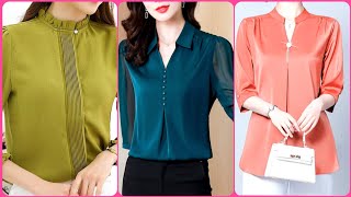 Silk Blouse Outfits 💯 Ideas Sammar Beautiful Blouses With Women's