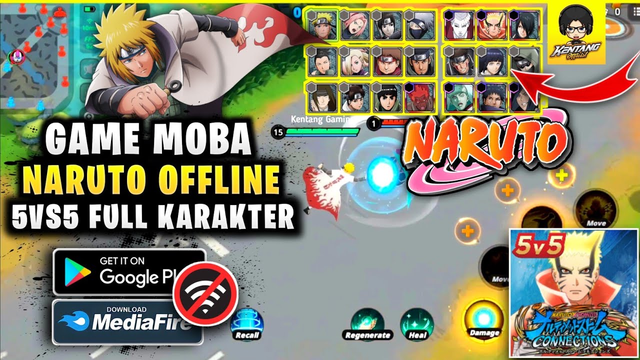 RINGAN‼️ Game Naruto MOBA 5vs5 OFFLINE Game MOBA Anime Naruto OFFLINE