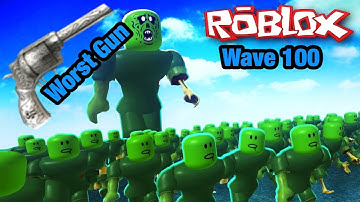 Zombie Attack with a worst gun wave 100 me a pro