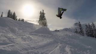 Brian Honcoop doing a backflip at Mt. Baker Ski Area 2017