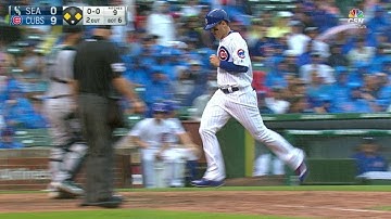 SEA@CHC: Heyward plates Rizzo with a sac fly to left