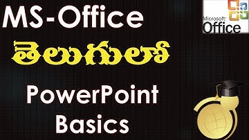 Introduction to MS Powerpoint (MS Office 2003 in Telugu)