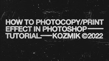 HOW TO PHOTOCOPY/PRINT EFFECT IN PHOTOSHOP