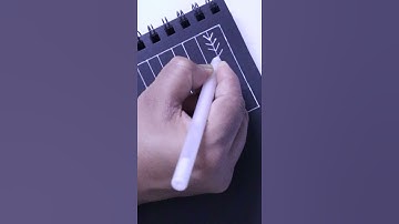 Doodle Zentangle Square Design Pattern Part - 1 On Black Paper With Sakura Jelly Pen #shorts