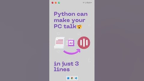 Python can make your PC talk in jut 3 lines 🔥| Sain Plus #python #shorts