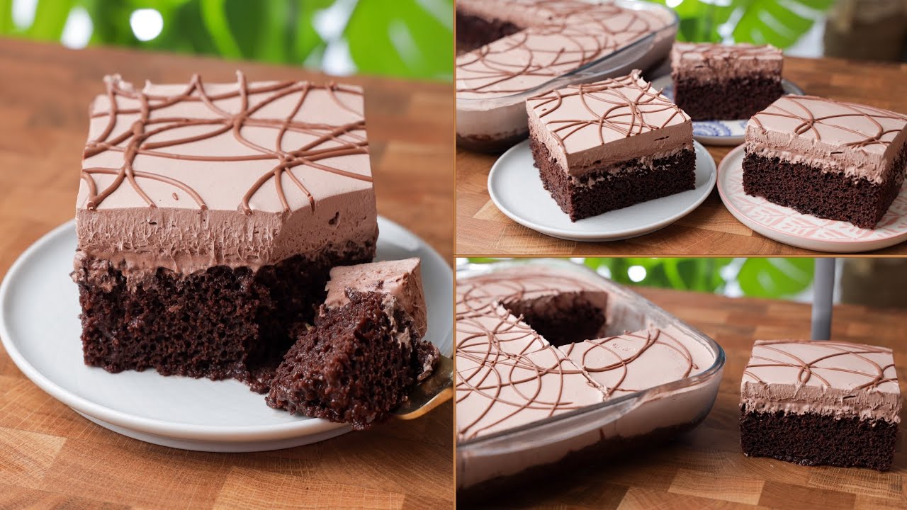 Удивительный торт, приготовленный только на воде 😱 без яиц, молока и масла, экономичный, высокий ...