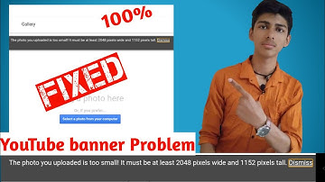 The photo you uploaded is too small it must be at least 2048 pixels wide and 1152 pixels tall