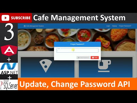 3. Cafe Management System - Update, Change Password API of User (Angular, Asp.net - C#, MS SQL)