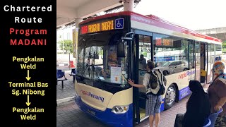 rapidPenang Program MADANI Rakyat 2024 Zon Utara Route 2 Free Shuttle Bus | Full Bus Route Visual