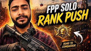FPP Solo Rank Push 🔥 Insane Full Rush Gameplay | PUBG Mobile