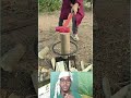 Small Gadget Wood Split | ছোট গেজেটের সাহায্যে গাছের গুড়ি ফাটানো হচ্ছে 🌳🔧 #shorts #woodwork #gadget