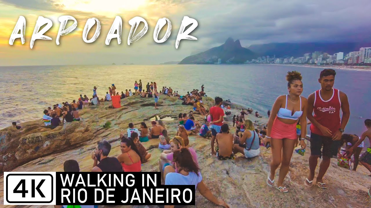 Walking in Arpoador Beach on Boardwalk | 🇧🇷 Rio de Janeiro, Brazil |【4K】 2021