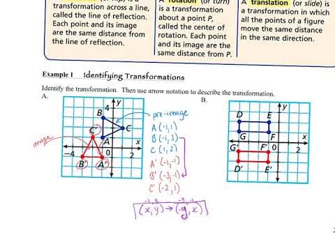 1-7 Geo Transformations in the Coordinate Plane - YouTube
