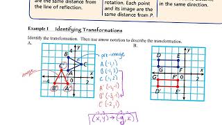 1-7 Geo Transformations in the Coordinate Plane