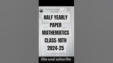 HALF YEARLY PAPER,CLASS-10TH MATHEMATICS PREVIOUS YEAR #previousyearquestions #class10th