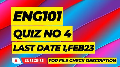 eng101 quiz 4/ eng101 quiz 4 2023 @zeeshaninstitute