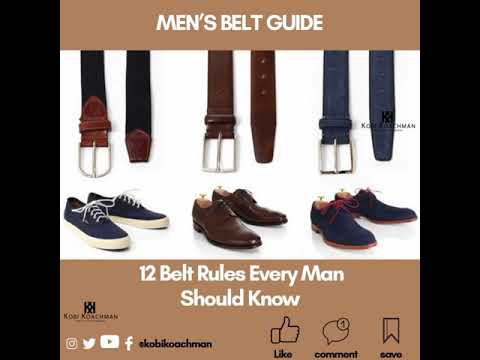 12 Belt Rules Every Man Should Know - YouTube