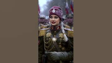 Thumbnail of A Beautiful Russian Military Officer Sings KATYUSHA During Parade #femalearmy