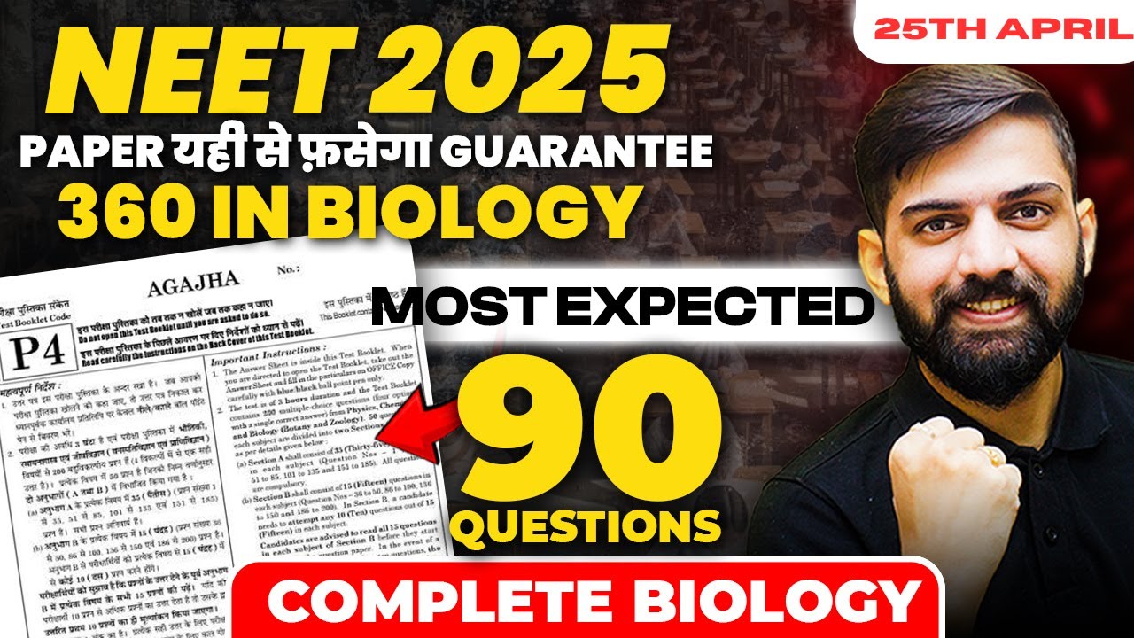 NEET Biology Most Expected Questions 2025 | Biology Full Syllabus Mock ...