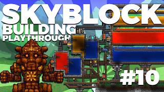 LIQUID MEGA FARM! GOLEM GONE! | Terraria Skyblock 10