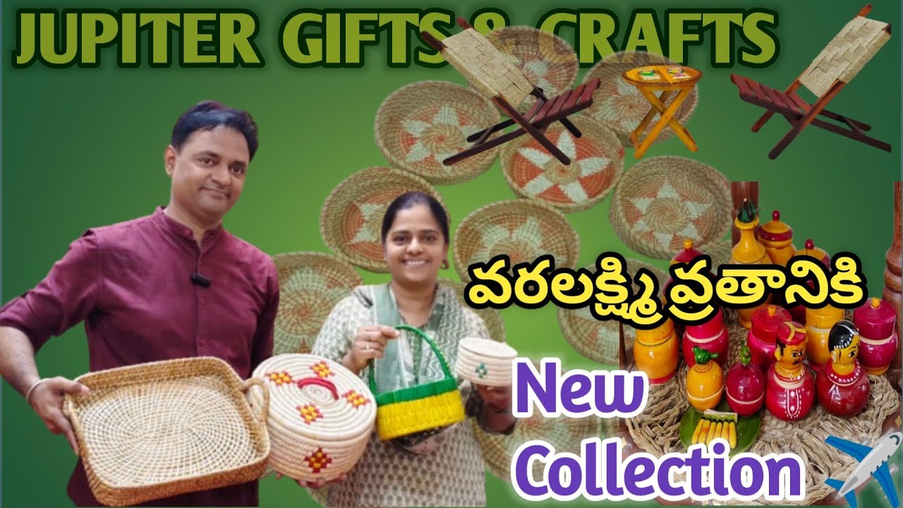 Gifts& Crafts#వరలక్ష్మి వ్రతానికి Eco-friendly Handmade Gifts with Natural Fiber|Shipping ✈️